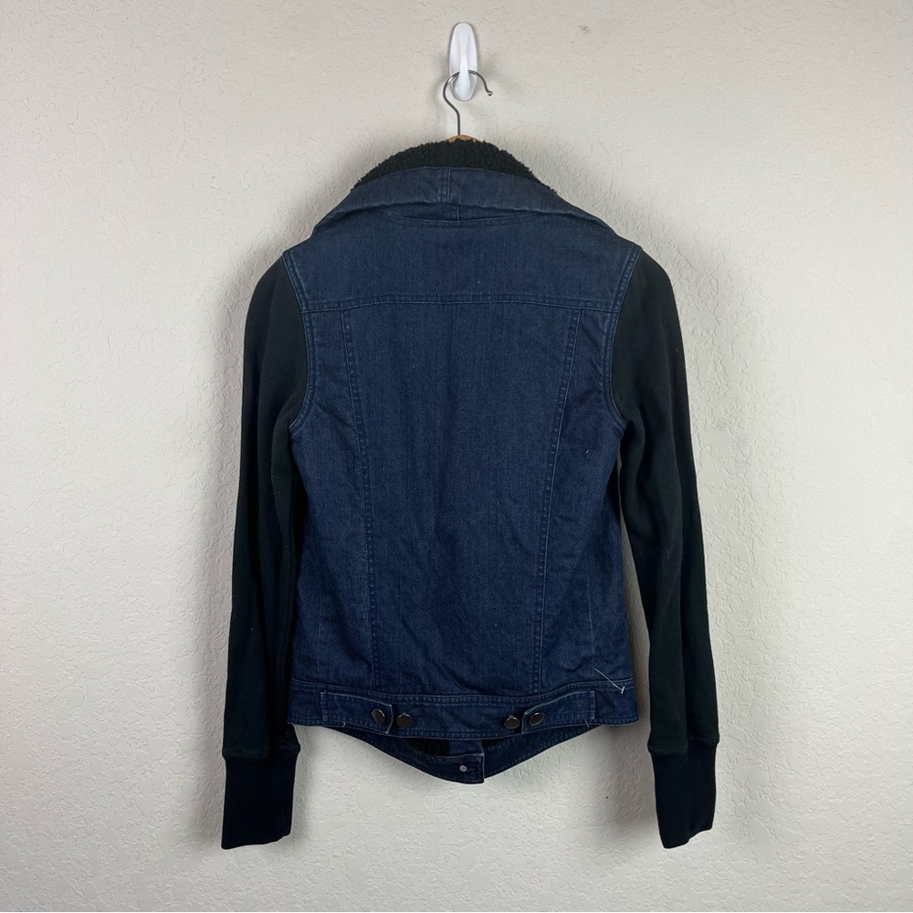 OAK NYC Jacket Denim Jean Sherpa Fleece - Picture 8 of 11